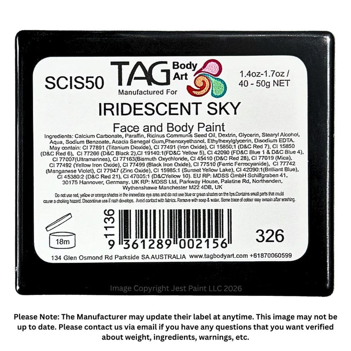 TAG Face Paint | Split Cake - Pearl Iridescent Sky 50gr  #25