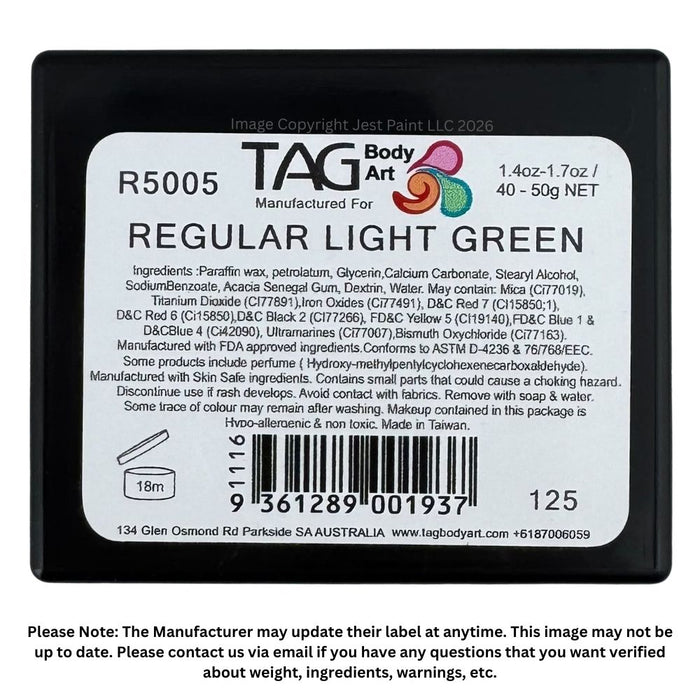 TAG Face Paint - Regular Light Green 50gr   #5