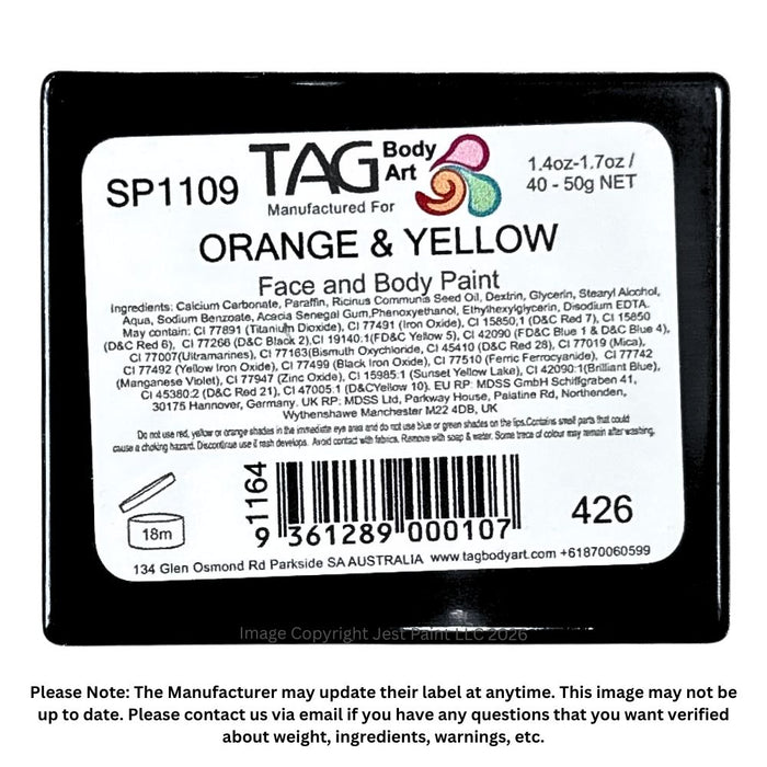 TAG Face Paint Split -Yellow and Orange 50gr  #2