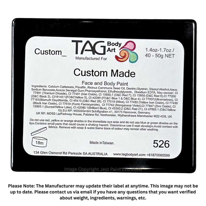 TAG Face Paint Base Blender- EXCL Pearl Fall Tiger Shimmer 50gr    #51