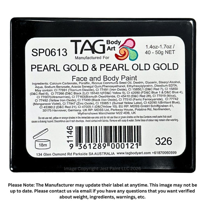 TAG Face Paint Split - Pearl Old Gold and Pearl Gold 50gr #3