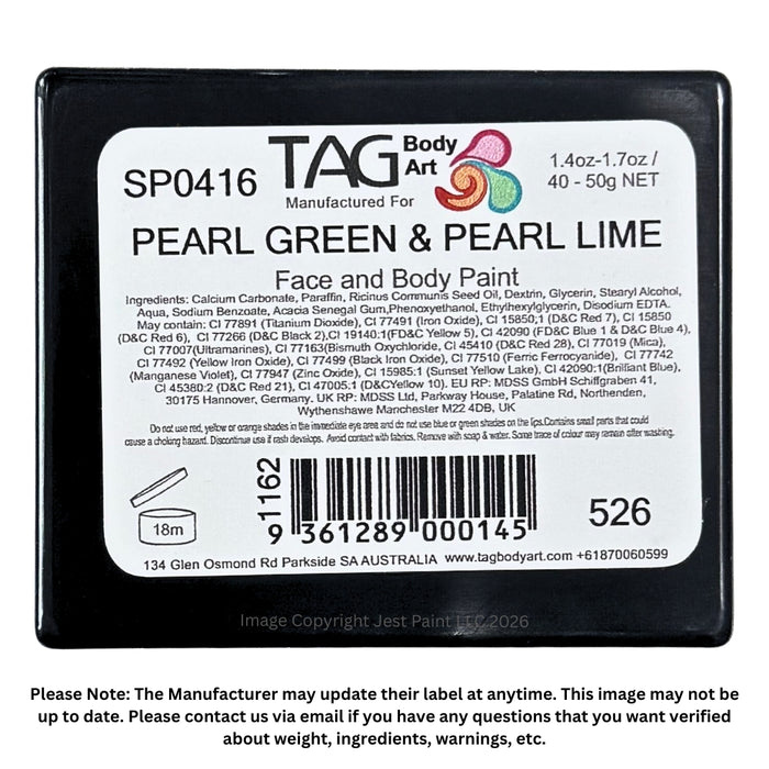 TAG Face Paint Split - Pearl Green and  Pearl Lime 50gr  #5