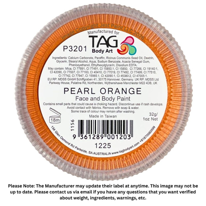 TAG Face Paint - Pearl Orange 32g