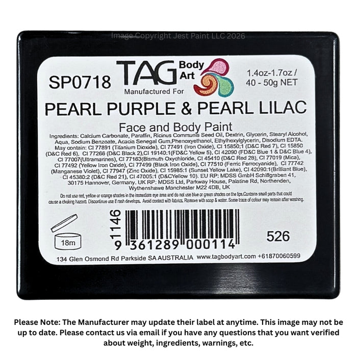 TAG Face Paint Split - Pearl Purple and  Pearl Lilac 50gr #4