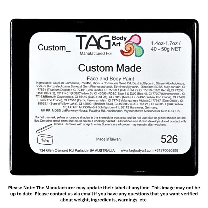 TAG Face Paint Base Blender- EXCL Big Pearl Red White and Blue 50gr   #48
