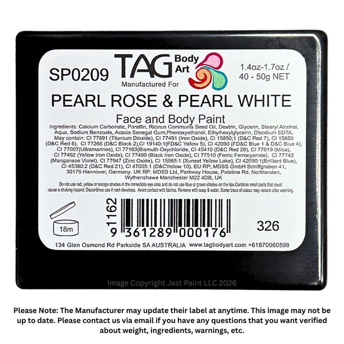 TAG Face Paint Split  - Pearl Rose and Pearl White 50gr  #1