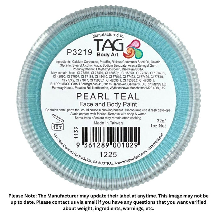 TAG Face Paint - Pearl Teal  32g