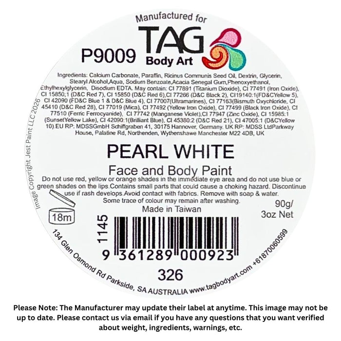 TAG Face Paint -  Pearl White 90gr