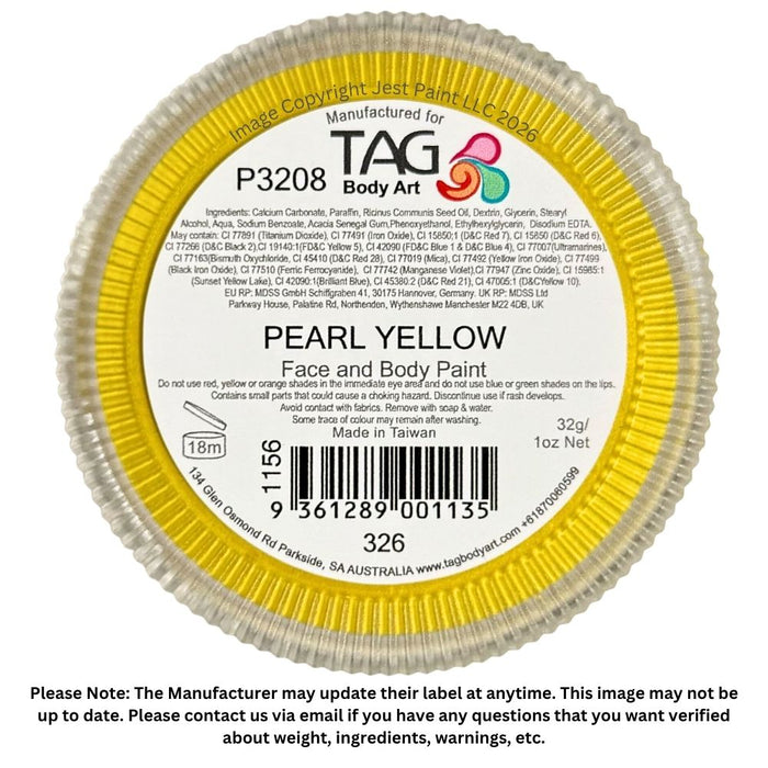 TAG Face Paint - Pearl Yellow  32g