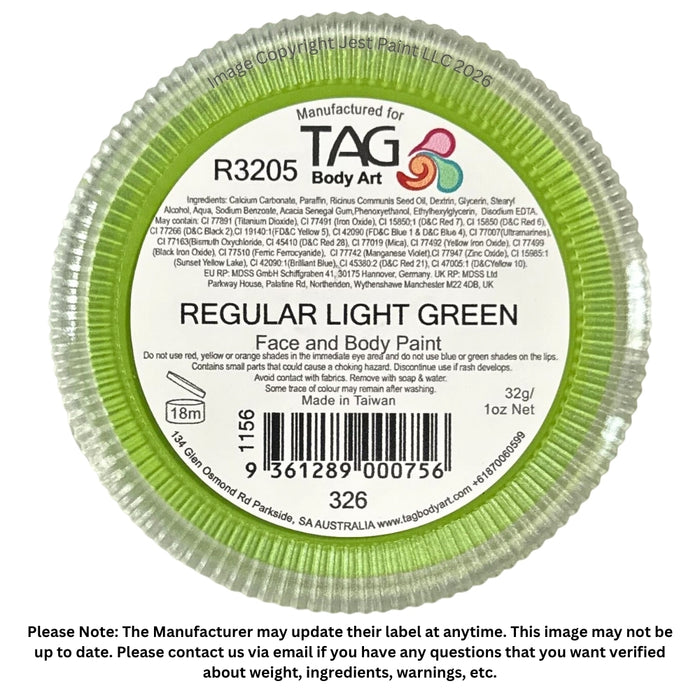 TAG Face Paint - Light Green  32g