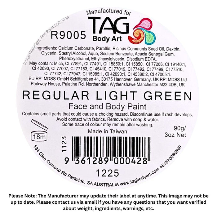 TAG Face Paint - Light Green 90gr