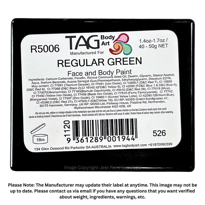 TAG Face Paint - Regular Medium Green 50gr   #6