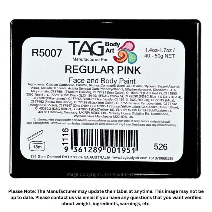TAG Face Paint - Regular Pink 50gr   #14