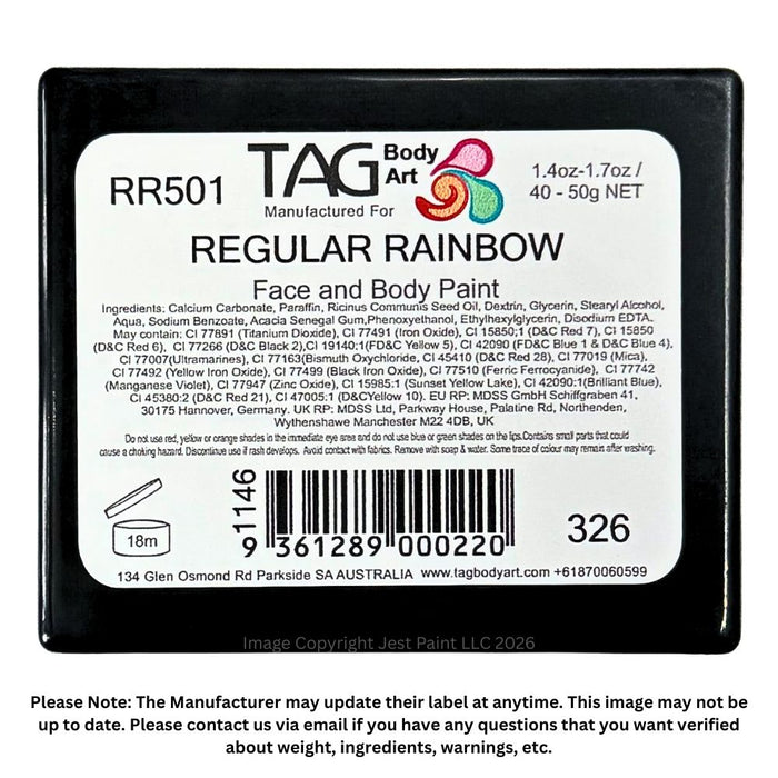TAG Face Paint Split Cake - Regular Rainbow 50gr    #17