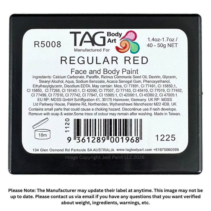 TAG Face Paint - Regular Red 50gr   #1