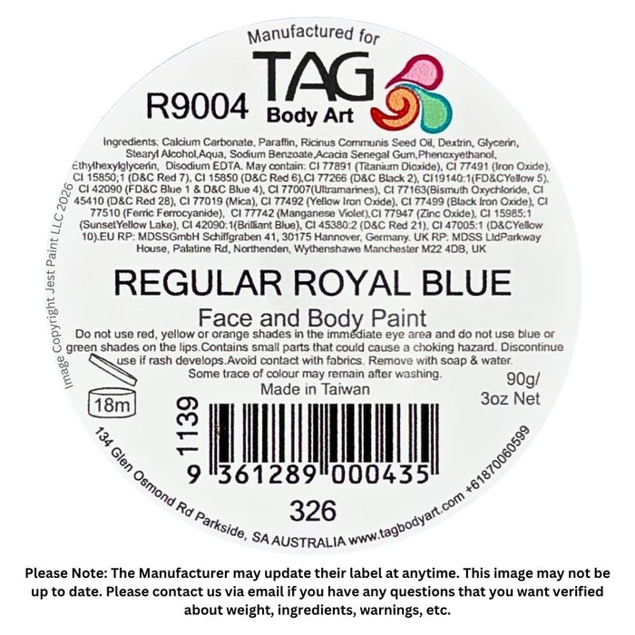 TAG Face Paint - Royal Blue 90gr