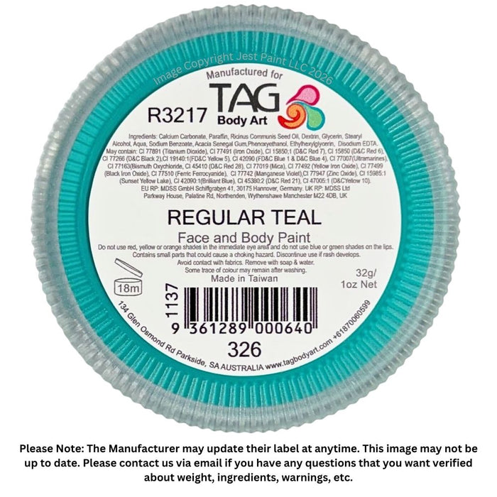TAG Face Paint - Teal  32g