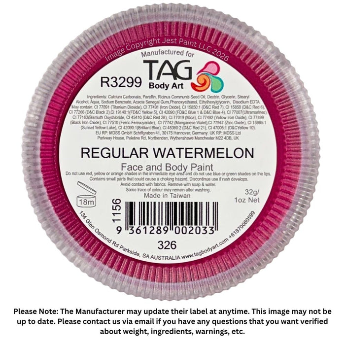 TAG Face Paint - Regular Watermelon  32g