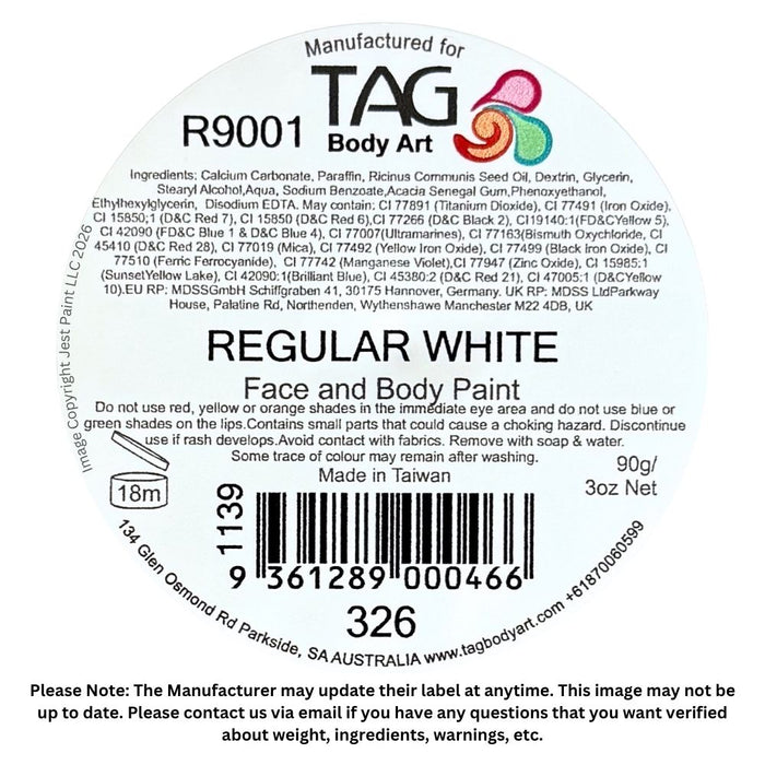 TAG Face Paint - White 90gr