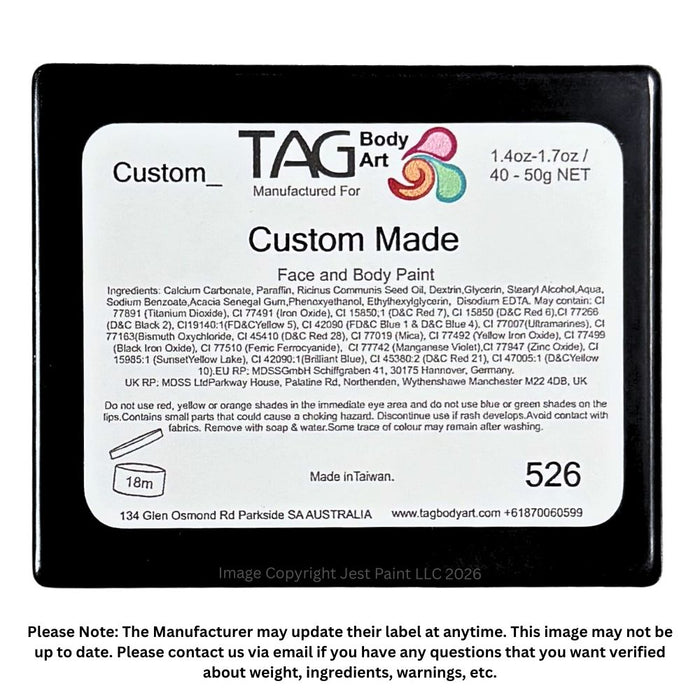TAG Face Paint Base Blender- EXCL Wintergreen Shimmer 50gr  #33