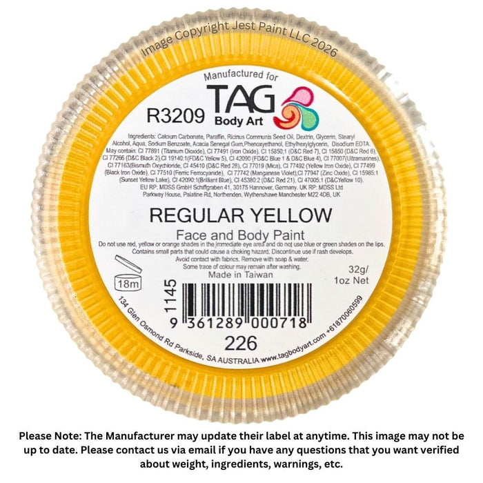 TAG Face Paint - Yellow  32g