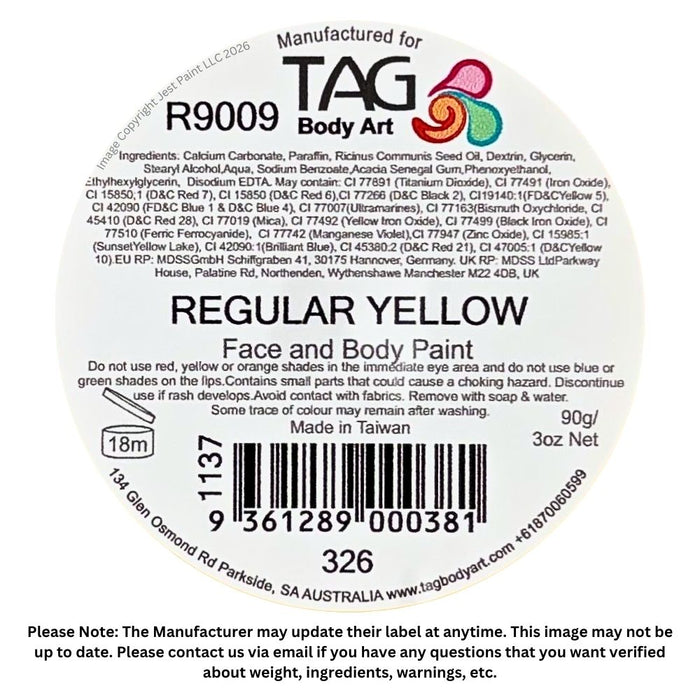 TAG Face Paint Yellow 90gr