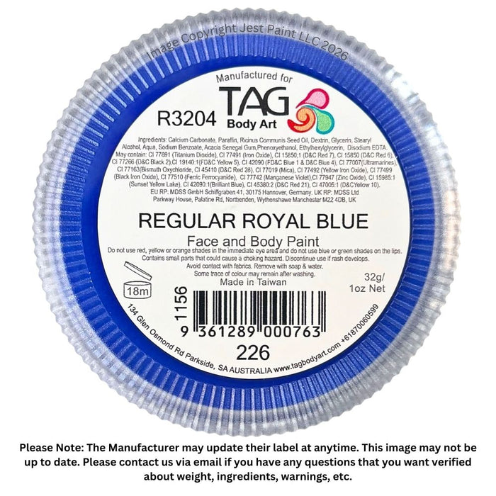TAG Face Paint - Royal Blue  32g