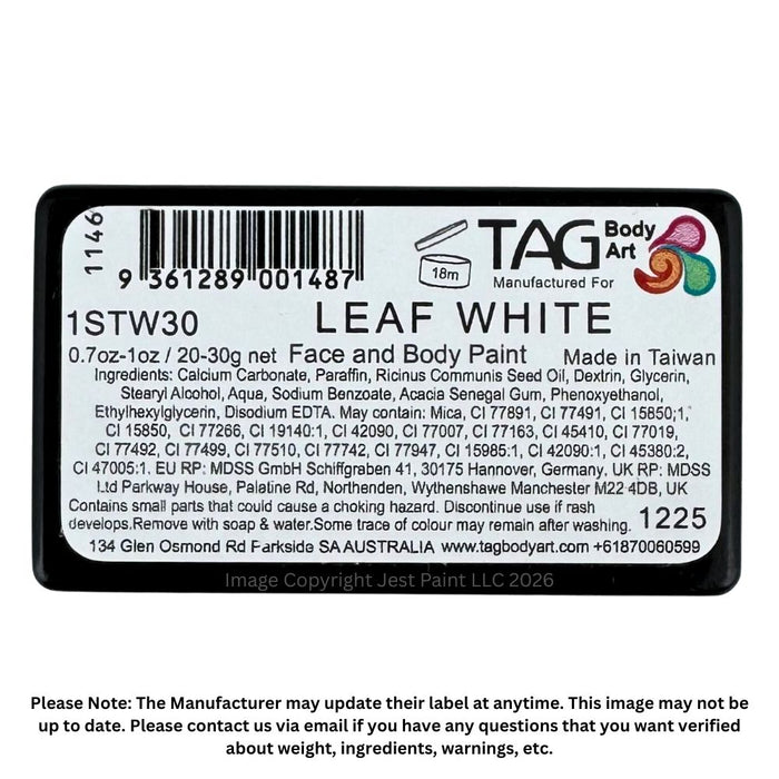 TAG Face Paint |  1 Stroke  - Leaf White   #3