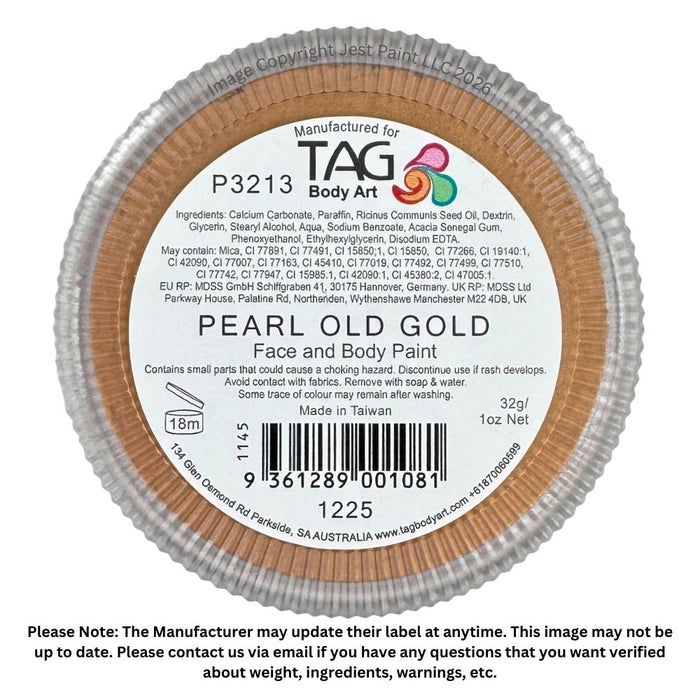 TAG Face Paint - Pearl Old Gold  32g