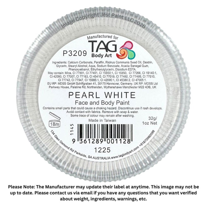TAG Face Paint - Pearl White  32g