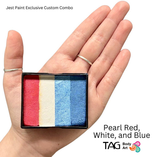 TAG Face Paint Base Blender- EXCL Big Pearl Red White and Blue 50gr   #48
