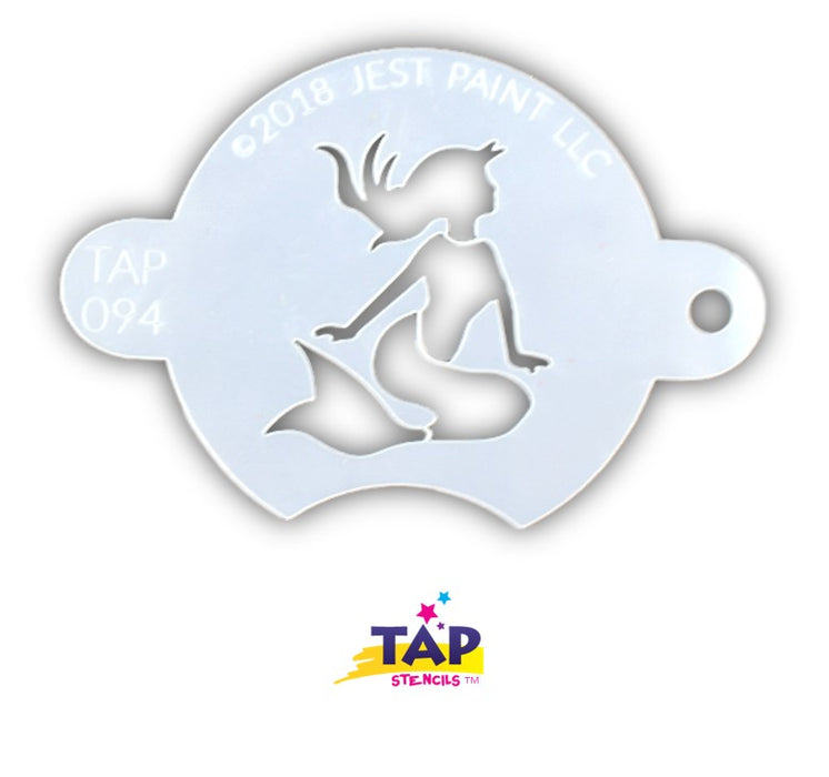 TAP 094 Face Painting Stencil - Sunbathing Mermaid