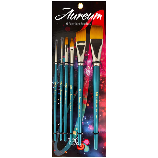 TAG | Face Painting Brushes - AUREUM Premium 6 Piece Basic Brush Set