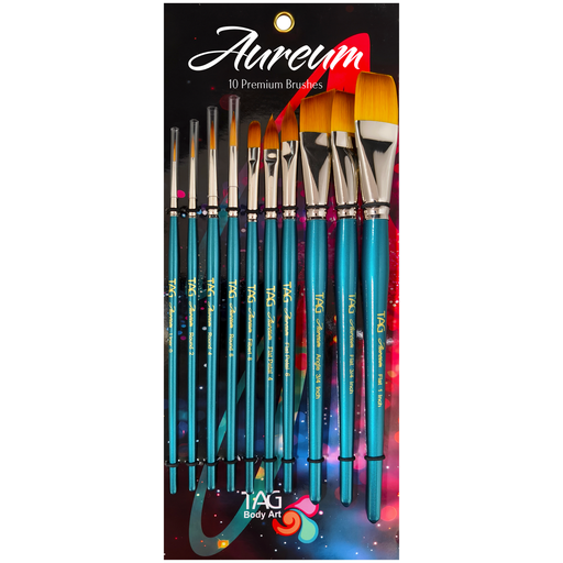 TAG | Face Painting Brushes - AUREUM Premium 10 Piece Brush Set