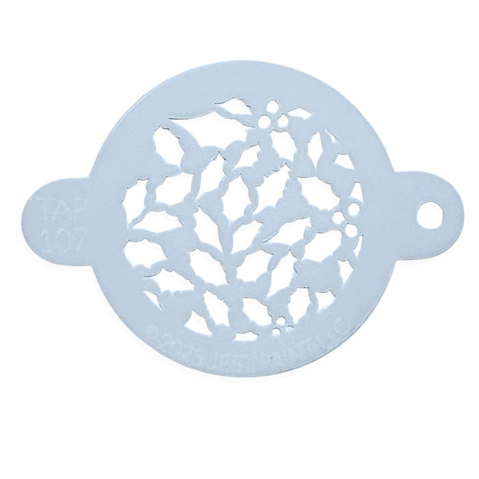 TAP 107 Face Painting Stencil - Holly Leaf Pattern