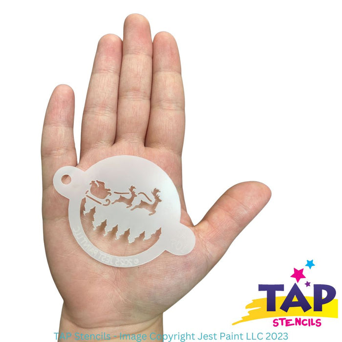 TAP 109 Face Painting Stencil - Santa's Flight Centerpiece
