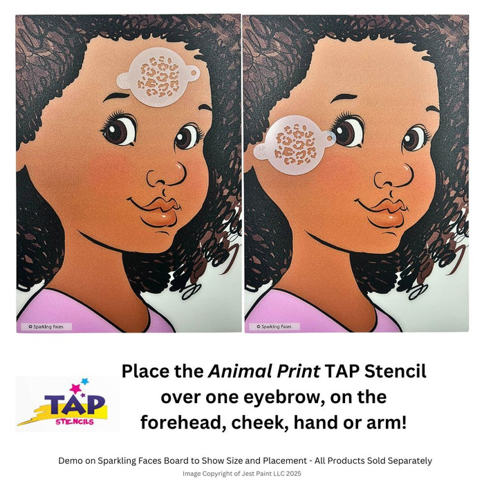 TAP 006 Face Painting Stencil - Animal Print