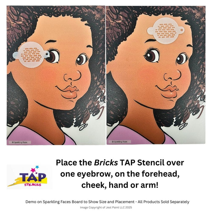 TAP 052 Face Painting Stencil - Bricks