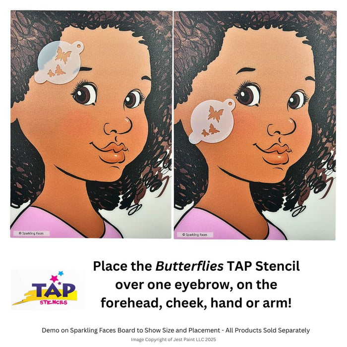 TAP 004 Face Painting Stencil - Butterflies