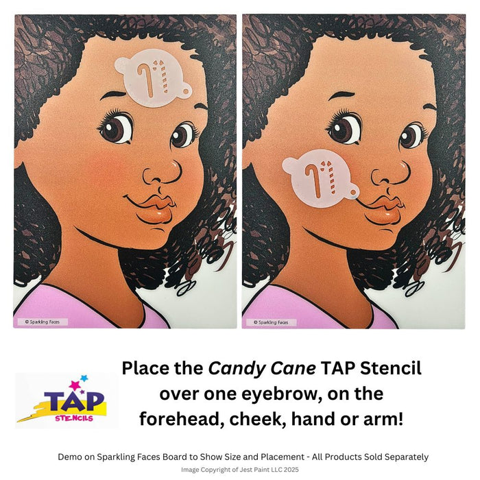 TAP 034 Face Painting Stencil - Candy Cane