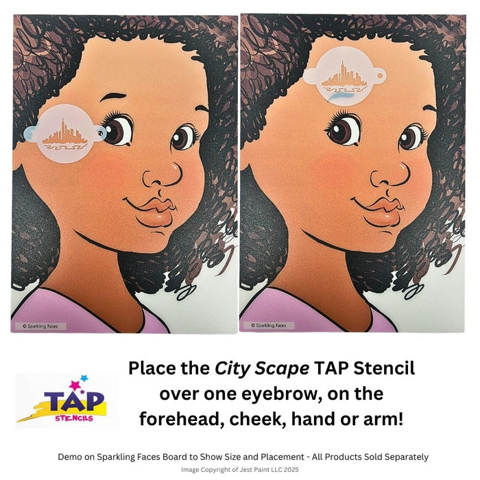 TAP 053 Face Painting Stencil - City Scape