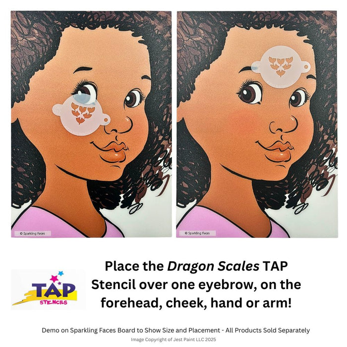 TAP 017 Face Painting Stencil - Dragon Scales