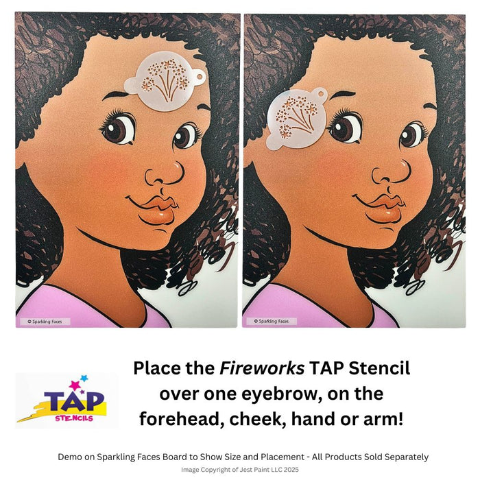 TAP 021 Face Painting Stencil - Fireworks
