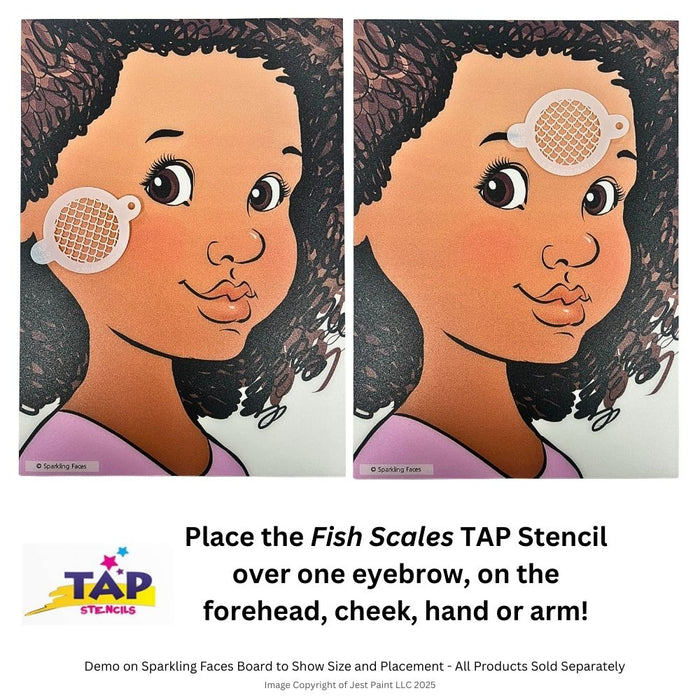 TAP 059 Face Painting Stencil - Fish Scales