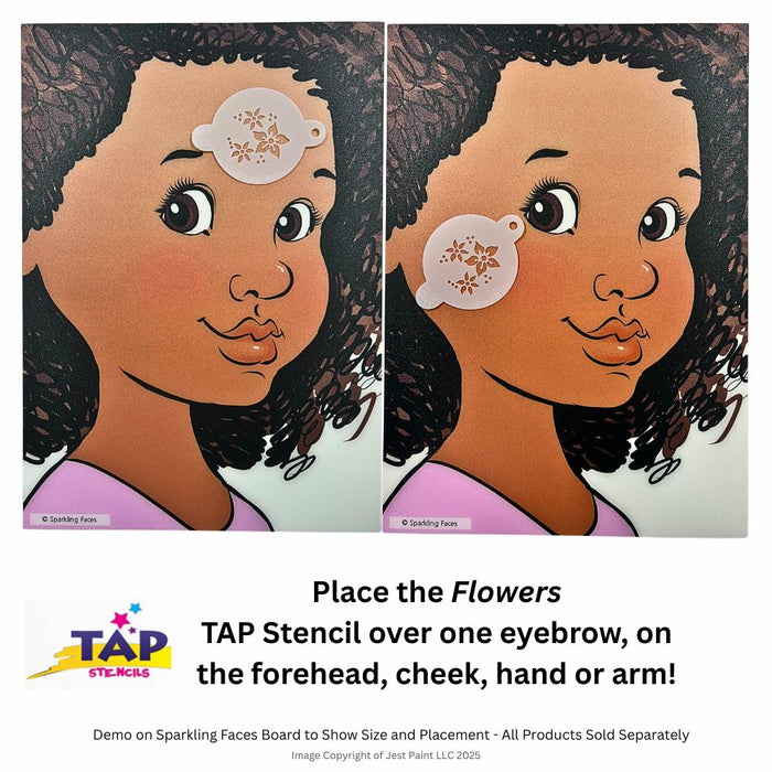 TAP 002 Face Painting Stencil - Flowers