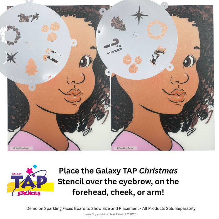 Galaxy TAP Face Painting Stencil - Christmas