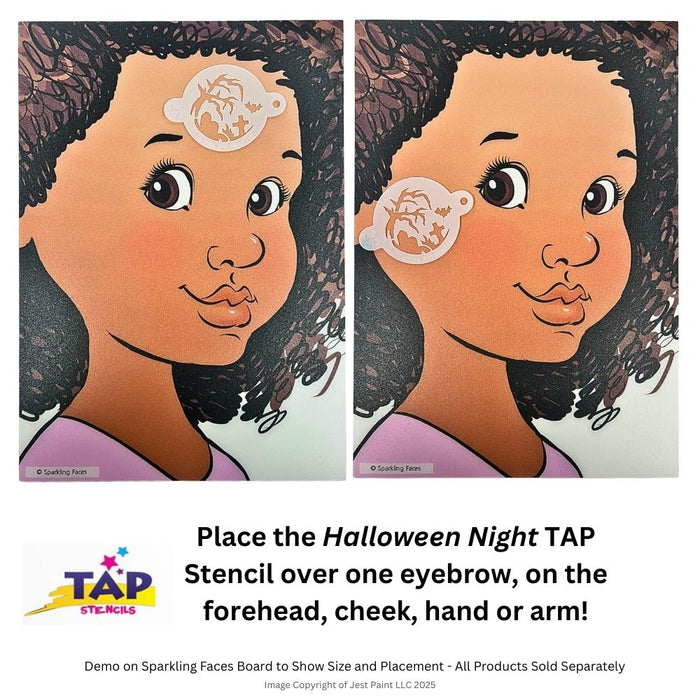 TAP 073 Face Painting Stencil - Halloween Night