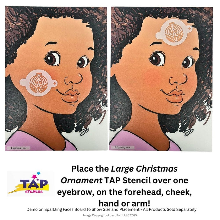 TAP 069 Face Painting Stencil - Large Christmas Ornament
