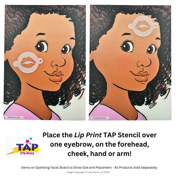 TAP 042 Face Painting Stencil - Lip Print