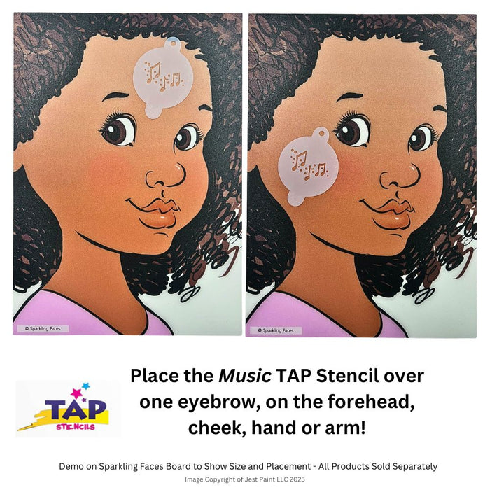 TAP 011 Face Painting Stencil - Music